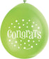 Congratulations Balloons - Multicolour Latex 10 Pack | UNI56061