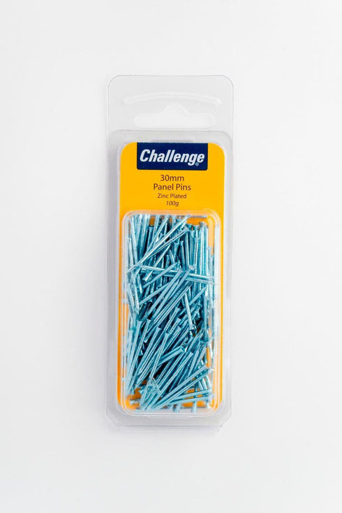 Zinc Plated Panel Pins 30mm 100g - Secure Fastening FS40297