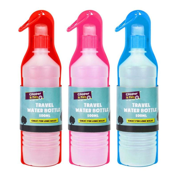 COOPER & PALS DOG TRAVEL WATER BOTTLE 500ML. OL321796