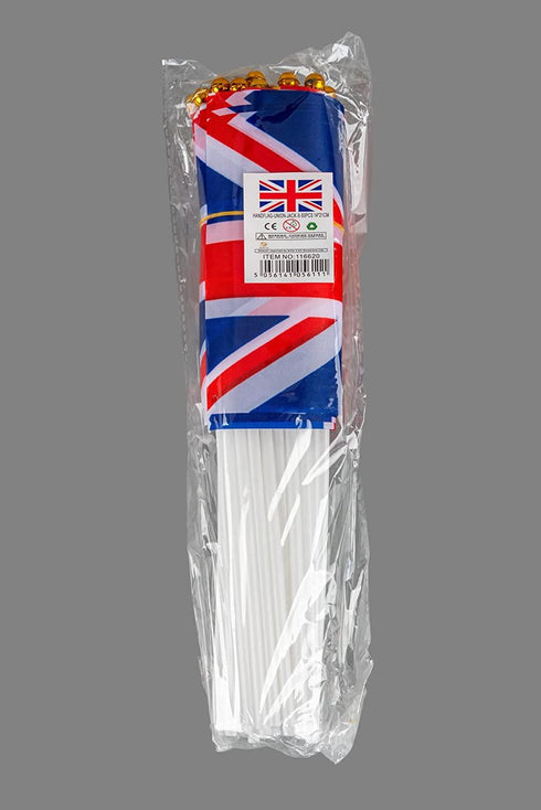 SHATCHI UNION JACK HAND FLAG 10/PK. 116622