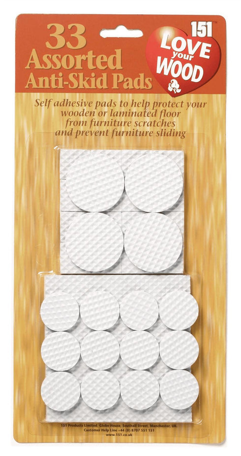 151 ASSORTED SIZE ANTI SKID PADS 33/PK. KC4396A