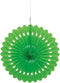 Lime Green Fan Decoration 40cm - Unique Party Accessory