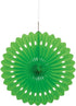 Lime Green Fan Decoration 40cm - Unique Party Accessory