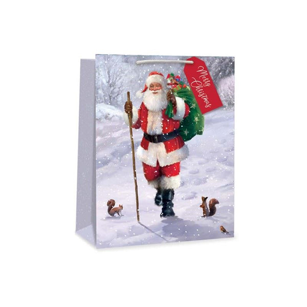 TALLON CHRISTMAS TRADITIONAL SANTA LARGE GIFT BAGS 34 X 26CM. TAX9276A