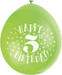 5th Birthday Balloons - Unique Party Happy Latex Multicolour Pack