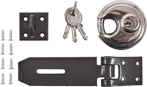 Hasp Lock Set - AMTECH 6 Inch with 70mm Padlock T2150
