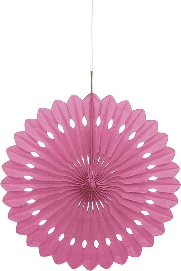 Hot Pink Fan Decoration 40cm - Unique Party Accessory UNI64262