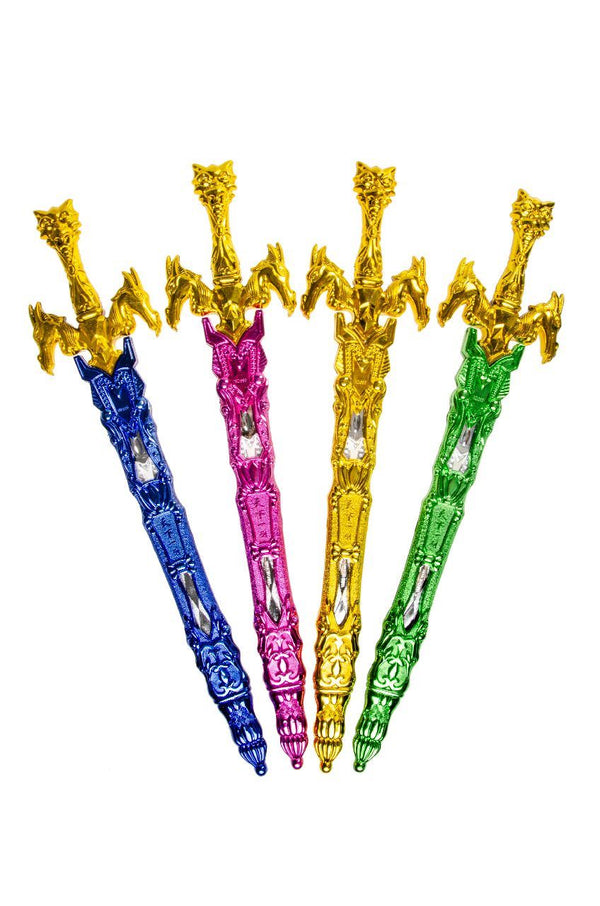 ASSORTED METALIC COLOUR PLASTIC SWORD 52CM. LG2452