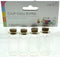 4 X 12.5ML MINIATURE CRAFT GLASS BOTTLES WITH CORK TOP. CR0026