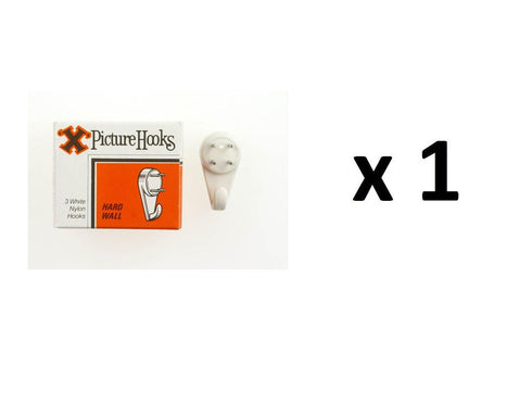 Wall Picture Hooks - Medium Hard Wall 3-Pack FS12808