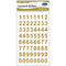 COUNTY 3D GOLD GLITTER NUMERAL STICKERS. C908