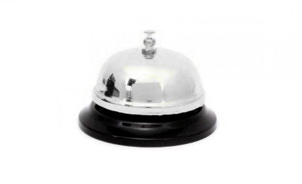 TRADITIONAL STAINLESS STEEL DESK SERVICE BELL. ST7130
