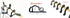 50 EXTERNAL LIGHT GUTTER HOOKS BLACK. 56477 FF04B