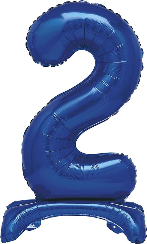 Giant Number 2 Balloon - 76cm Blue Foil for Parties | UNI12882