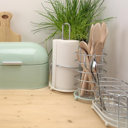 CHROME CUTLERY CADDY OVEL TRAY. AP5661