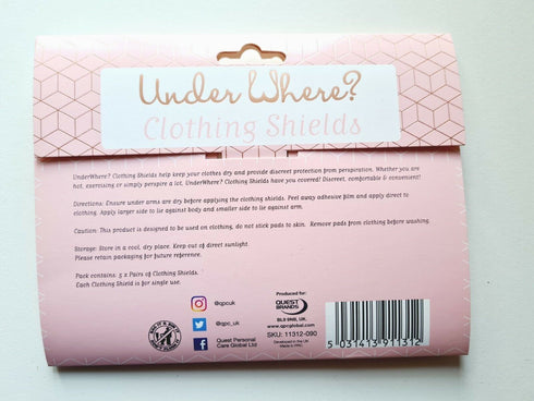 UNDER WHERE? CLOTHING SHIELDS NUDE COLOUR 5/PK. 11312-090U