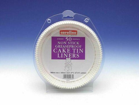Cake Tin Liners 7 Inch - Pack of 50 | CAROLINE 1717
