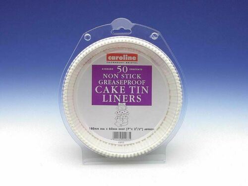 Cake Tin Liners 7 Inch - Pack of 50 | CAROLINE 1717