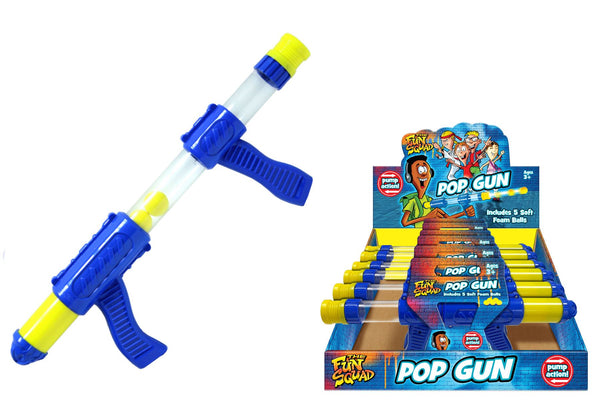 Pop Gun Toy - Fun Squad Pop Gun with 5 Foam Balls - TY0201