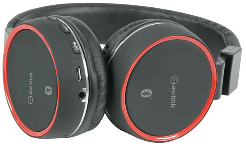 Wireless Bluetooth Headphones - Foldable, Black with Carry Pouch