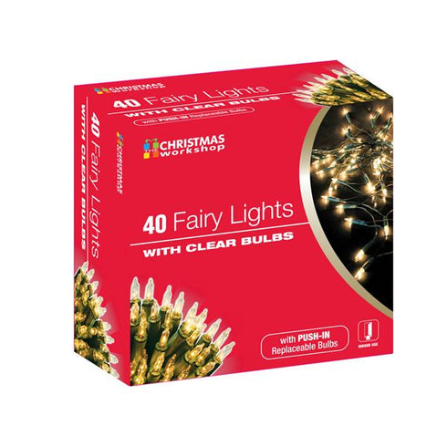 40 SHADELESS FAIRY LIGHTS - CLEAR. BML75700