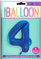 Blue Number 4 Balloon - Perfect for 4th Birthday Celebrations