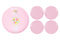 BELLO PLASTIC PLATES 21CM 4/PK - PINK. AM2071