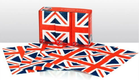 Union Jack Tissues - 6 Pack 3-Ply Facial Tissue EL67921