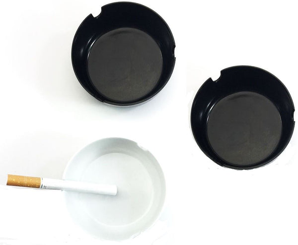 Designer Ashtray Set - IGNITE BLACK AND WHITE ASHTRAY 3/PK DGI1012