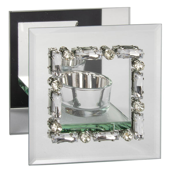 Jewelled TLight Holder - LEONARDO MIRROR Candle Accessory