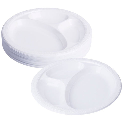 Plastic Party Plates - Deluxe 10.25' Round 50 Pack | DD9691