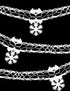 9FT WHITE SNOWFLAKE GARLAND DECORATION. DP53762