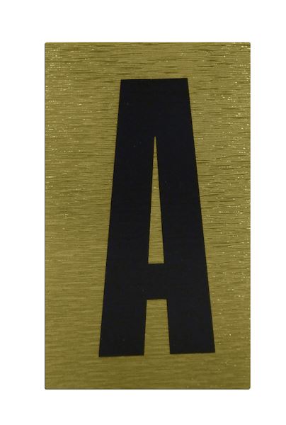 High Visibility Alphabet Sticker - Rowan Black & Gold A. B/G.A