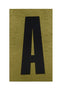 High Visibility Alphabet Sticker - Rowan Black & Gold A. B/G.A