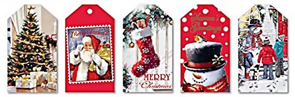 NORTH POLE CHRISTMAS TRADITIONAL GIFT TAGS 40/PK. X29685GTCC