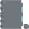 Project Notebook A4 - EDGE Twin Wire Grey 200 Pages 80 GSM
