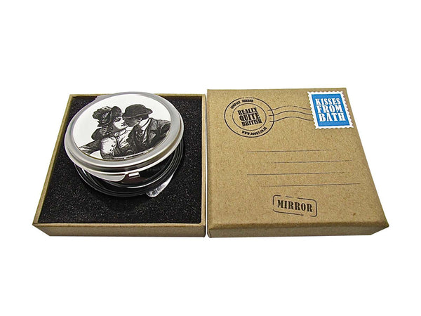 ASSORTED VINTAGE COMPACT POCKET MIRROR KISSES IN BOX. 2341