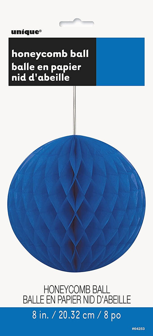 Royal Blue Honeycomb Pom Pom 8 Inch - UNI64253 Party Decor