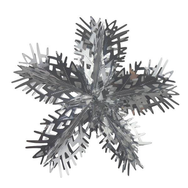 CHRISTMAS FOIL SNOWFLAKE 40CM - SILVER. DP56334