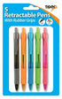 Retractable Tiger Pens - Rubber Grip 5 Pack | T302260