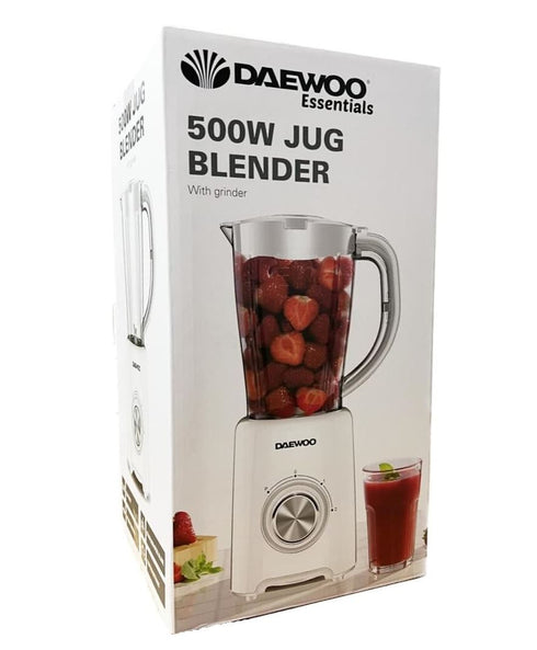 Daewoo Blender Grinder - 1.5L White Table Blender & Coffee