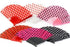 POLKA DOT DESIGN PLASTIC - FABRIC FOLDING HAND FAN ( OB611880 ) 1008. OB611880