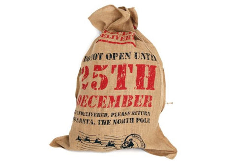 'LARGE HANDCRAFTED HESSIAN JUTE SANTA SACK DON'T OPEN UNTIL 25TH DECEMBER PARTY GIFT STOCKING'||'. '||'XM1724'