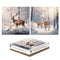 CHRISTMAS CARDS SNOW DEERS - PACK OF 12 SQUARE BOXED. TAX9040A