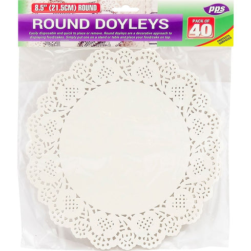Round Paper Doilies 21cm - Elegant Presentation 40/Pack PPS94008
