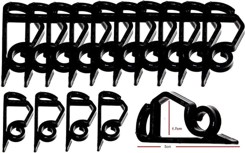 50 EXTERNAL LIGHT GUTTER HOOKS BLACK. 56477 FF04B