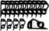 50 EXTERNAL LIGHT GUTTER HOOKS BLACK. 56477 FF04B