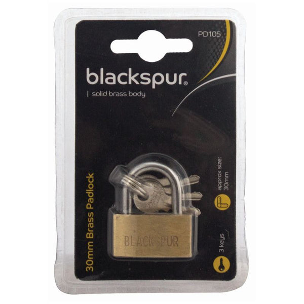 Brass Padlock 30mm - BLACKSPUR PD105 High-Security Lock
