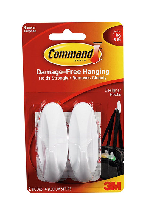COMMAND SHOWER HOOKS MEDIUM 2/PK. 17081BUKN