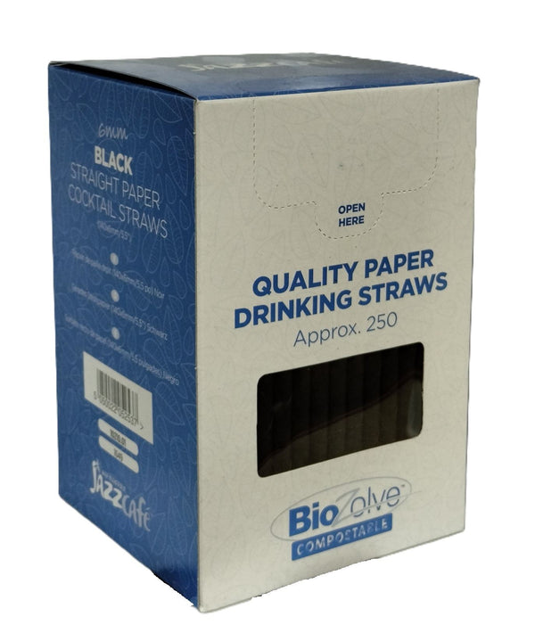 Biodegradable Cocktail Straws - Eco-Friendly 250/Pack | BIOZOLVE